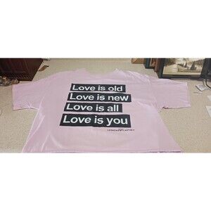 Lyrics by Lennon and McCartney All you need is love Cropped Pink T Size L